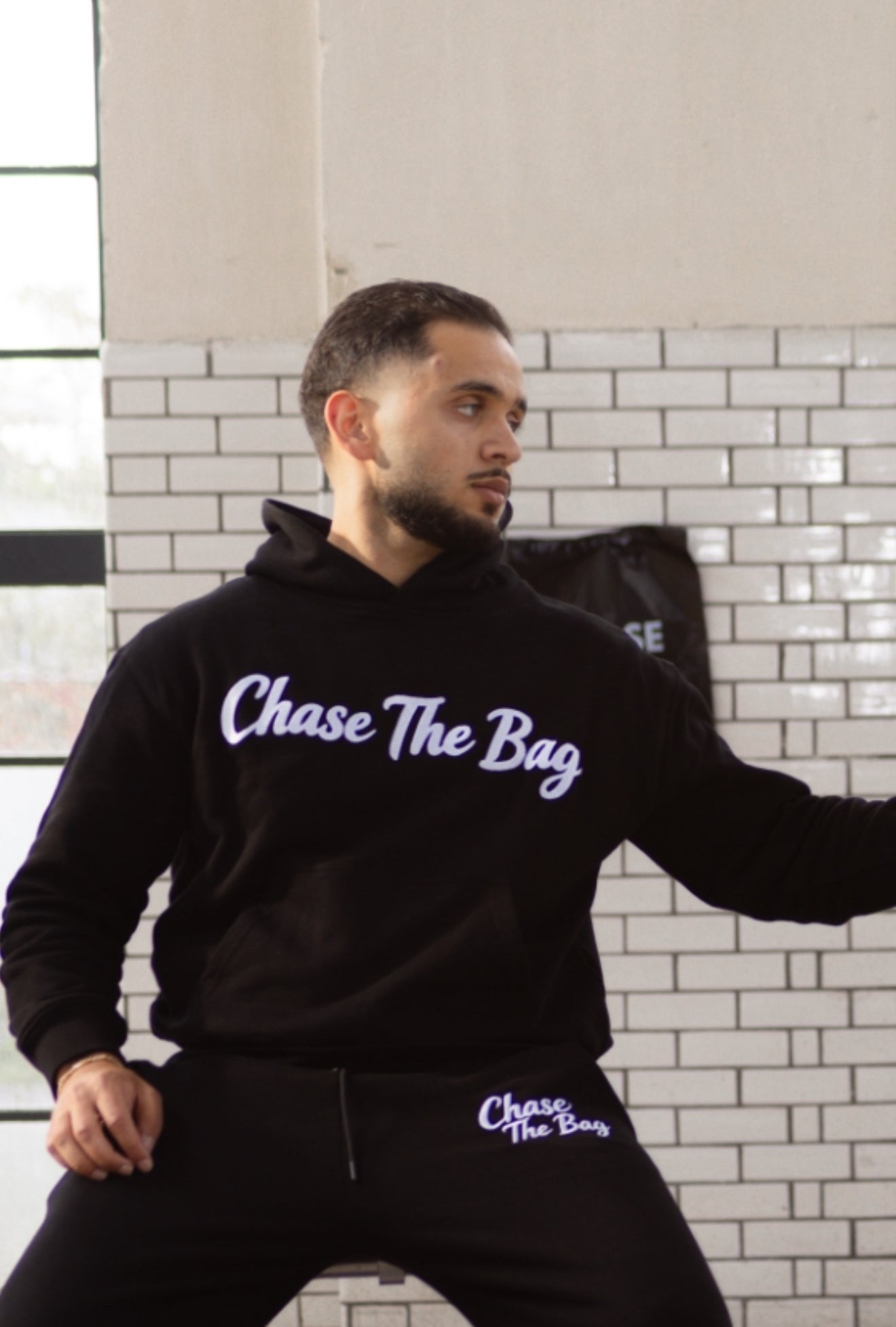 Black Chase The Bag Hoodie